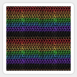 Progress Pride Flag Chainmail Print Sticker